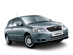 2D коврики EVA в салон на Toyota Corolla IX E120 3D хетчбек, левый руль (2000-2006)